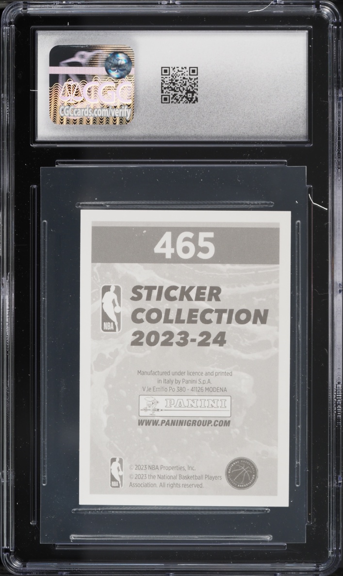 2023 Panini NBA Stickers Victor Wembanyama ROOKIE #465 CGC 8.5 NM-MT+