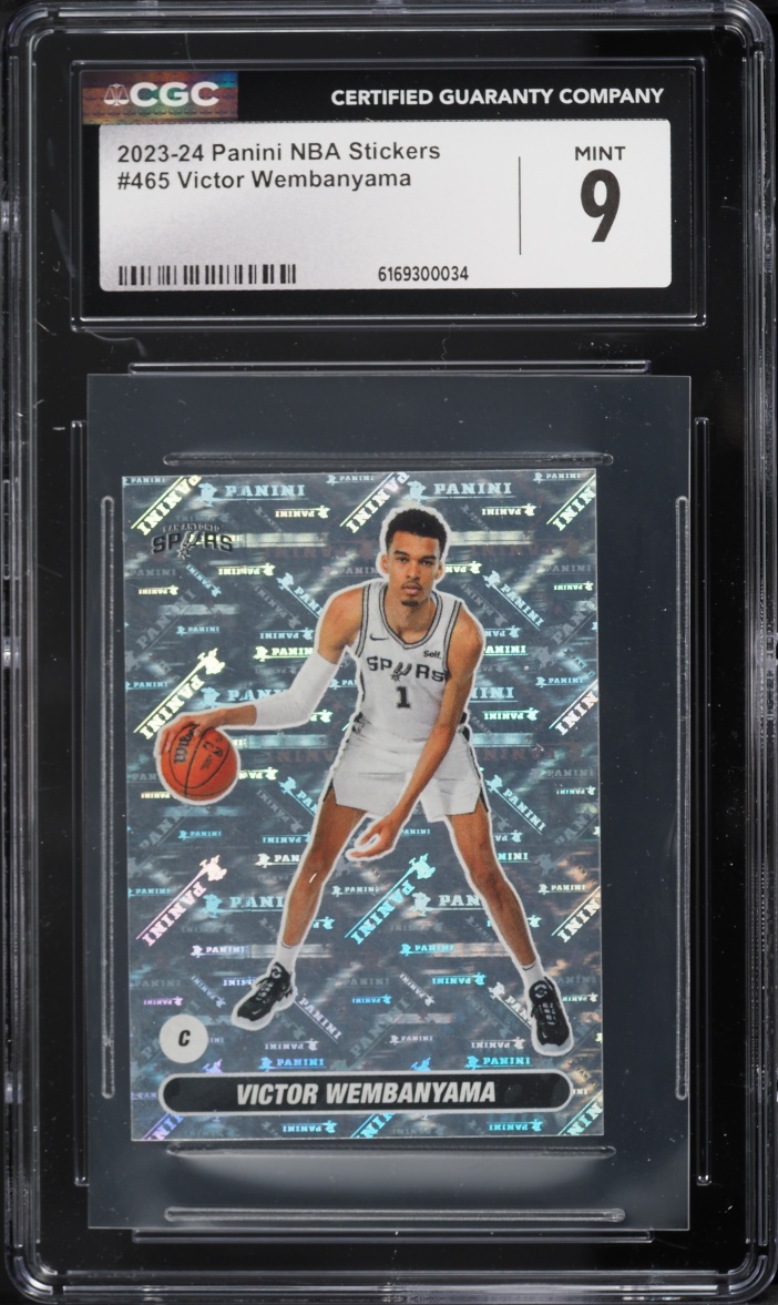 2023 Panini NBA Stickers Victor Wembanyama ROOKIE #465 CGC 9 MINT