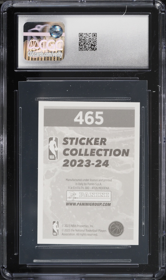 2023 Panini NBA Stickers Victor Wembanyama ROOKIE #465 CGC 9 MINT