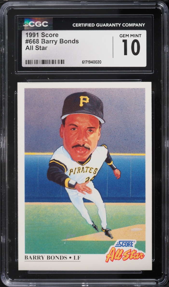 1991 Score Barry Bonds ALL-STAR #668 CGC 10 GEM MINT