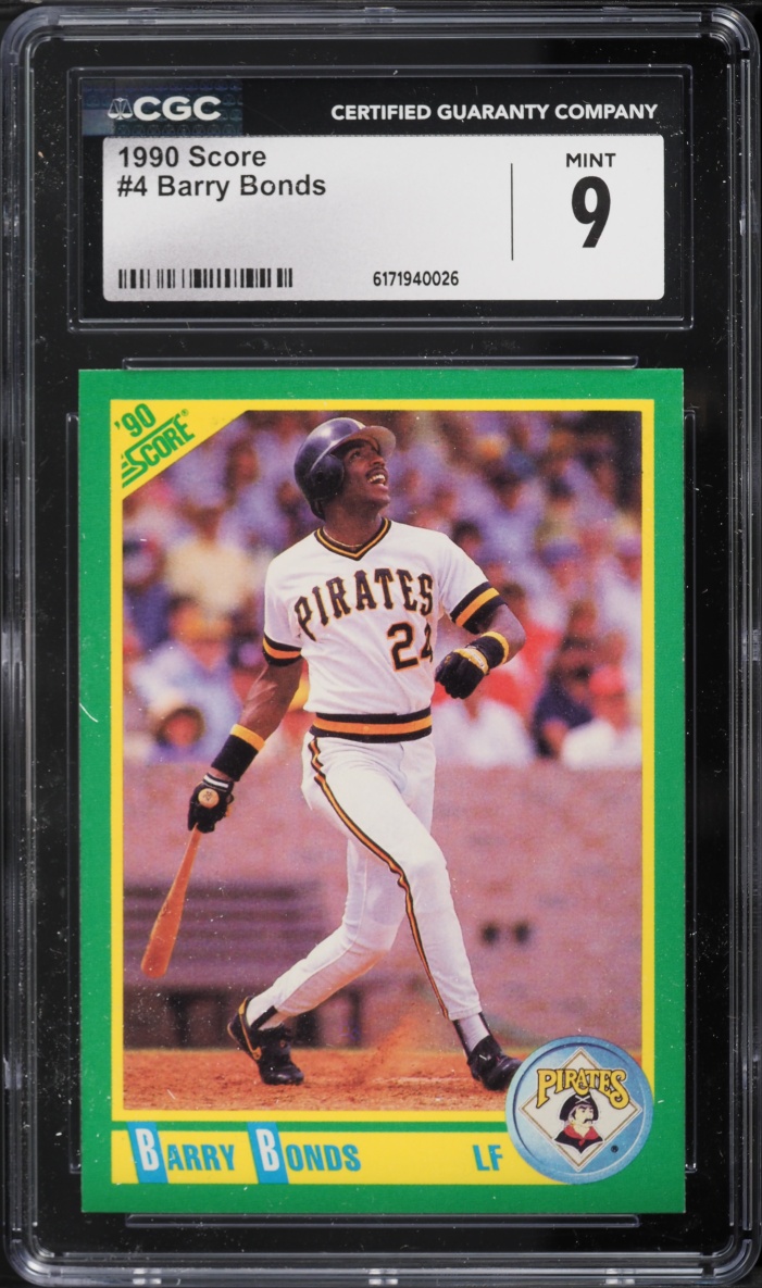 1990 Score Barry Bonds #4 CGC 9 MINT
