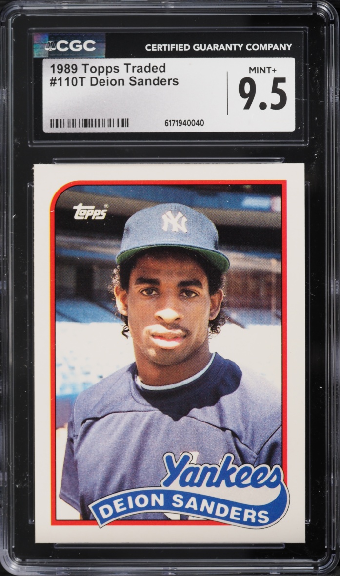 1989 Topps Traded Deion Sanders ROOKIE #110T CGC 9.5 MINT+