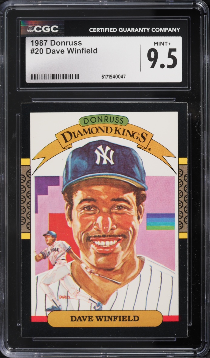 1987 Donruss Diamond Kings Dave Winfield #20 CGC 9.5 MINT+