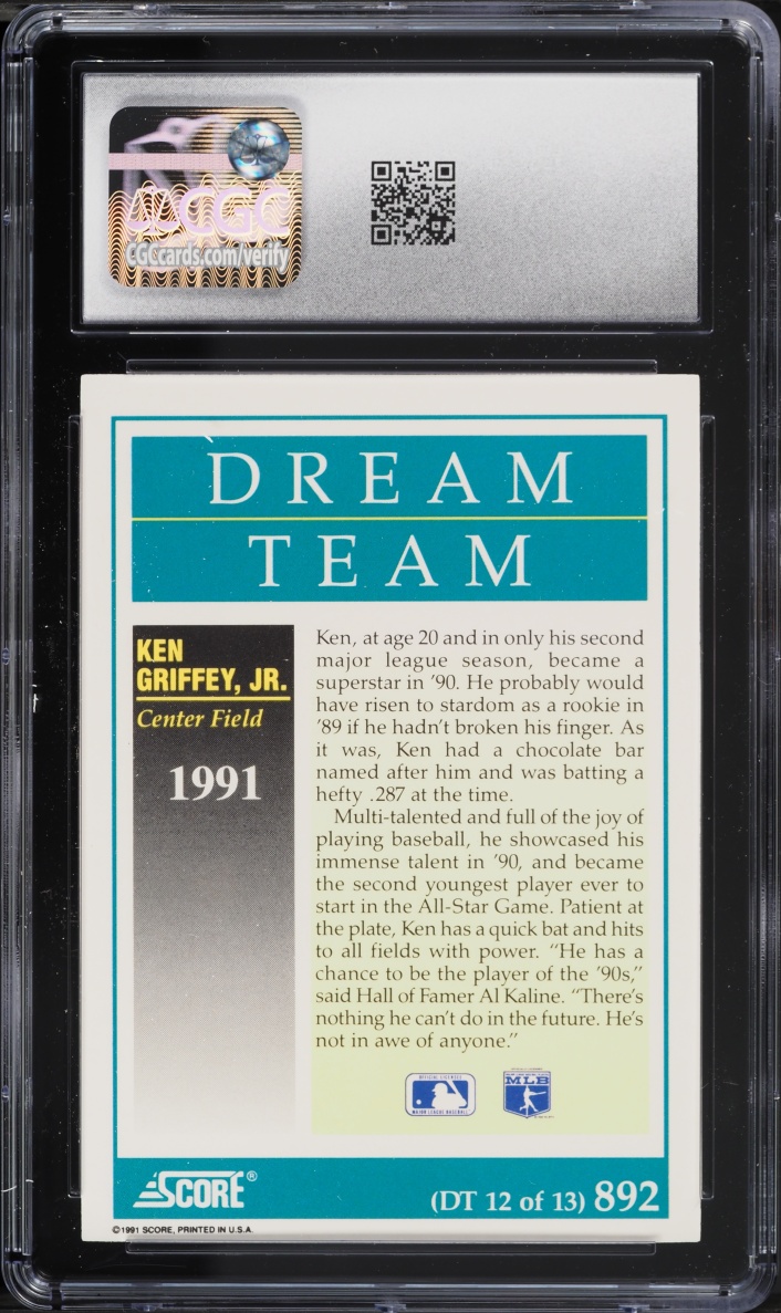 1991 Score Ken Griffey Jr. #892 CGC 10 GEM MINT