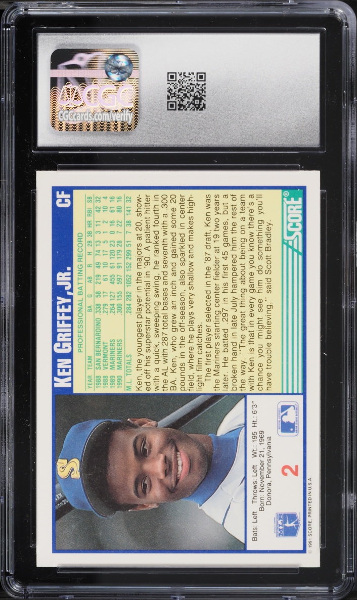 1991 Score Ken Griffey Jr. #2 CGC 9 MINT