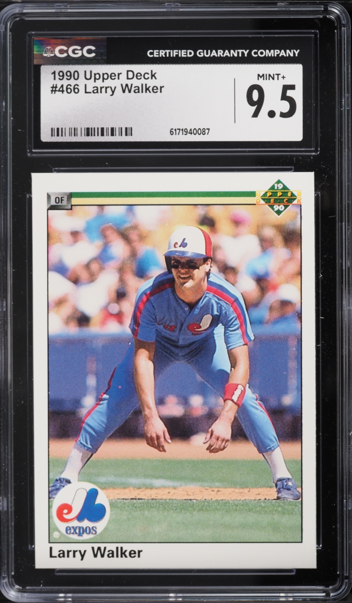 1990 Upper Deck Larry Walker ROOKIE #466 CGC 9.5 MINT+