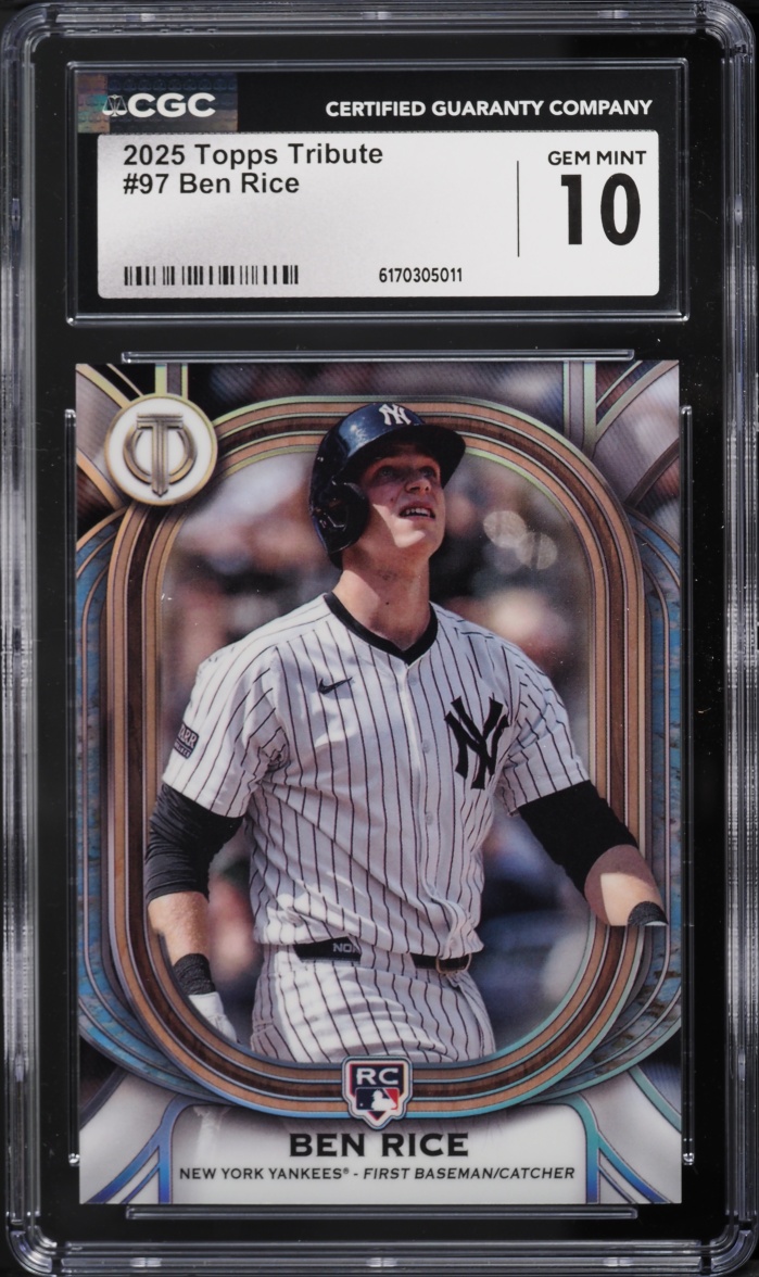 2025 Topps Tribute Ben Rice ROOKIE #97 CGC 10 GEM MINT