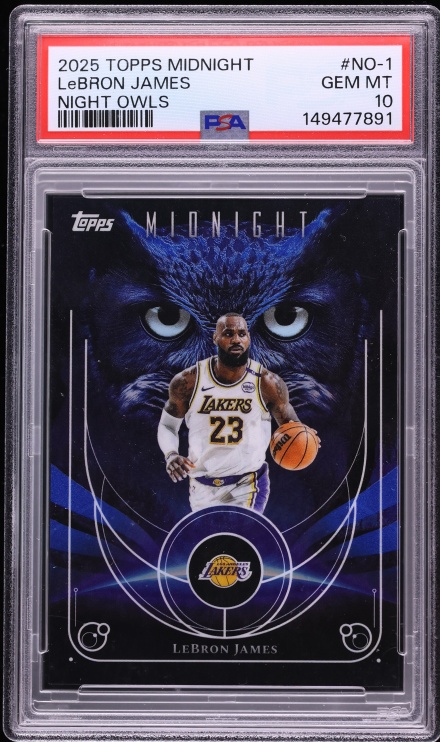 2025 Topps Midnight Night Owls LeBron James #NO-1 PSA 10 GEM MINT