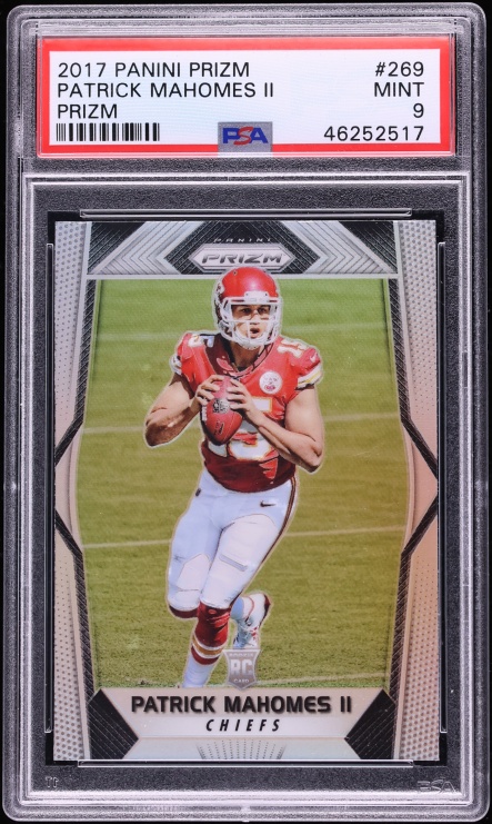 2017 Panini Prizm Silver Patrick Mahomes II ROOKIE #269 PSA 9 MINT
