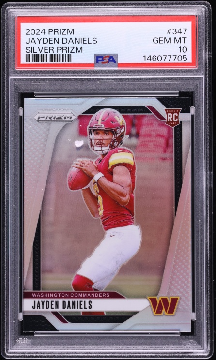 2024 Panini Prizm Silver Jayden Daniels ROOKIE #347 PSA 10 GEM MINT