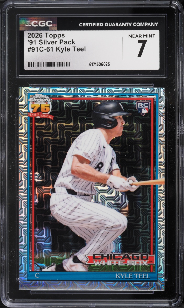 2026 Topps Chrome '91 Silver Pack Kyle Teel ROOKIE #91C-61 CGC 7 NRMT