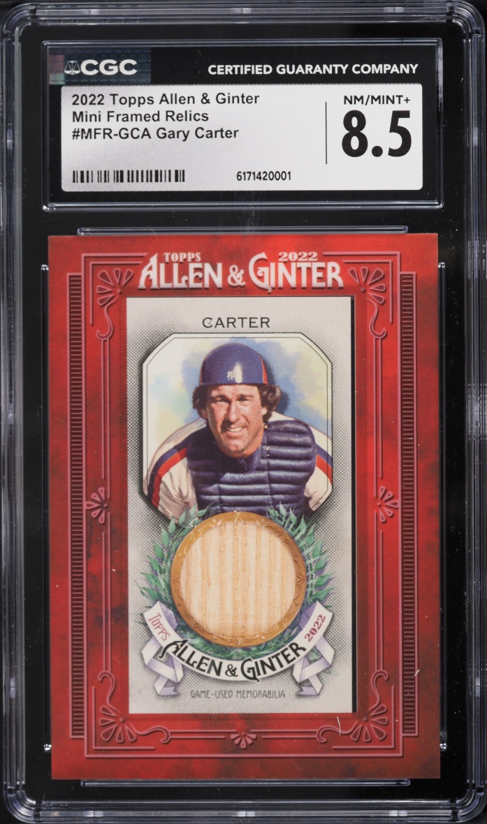 2022 Topps Allen & Ginter Mini Framed Relics Gary Carter #MFR-GCA CGC 8.5 NM-MT+