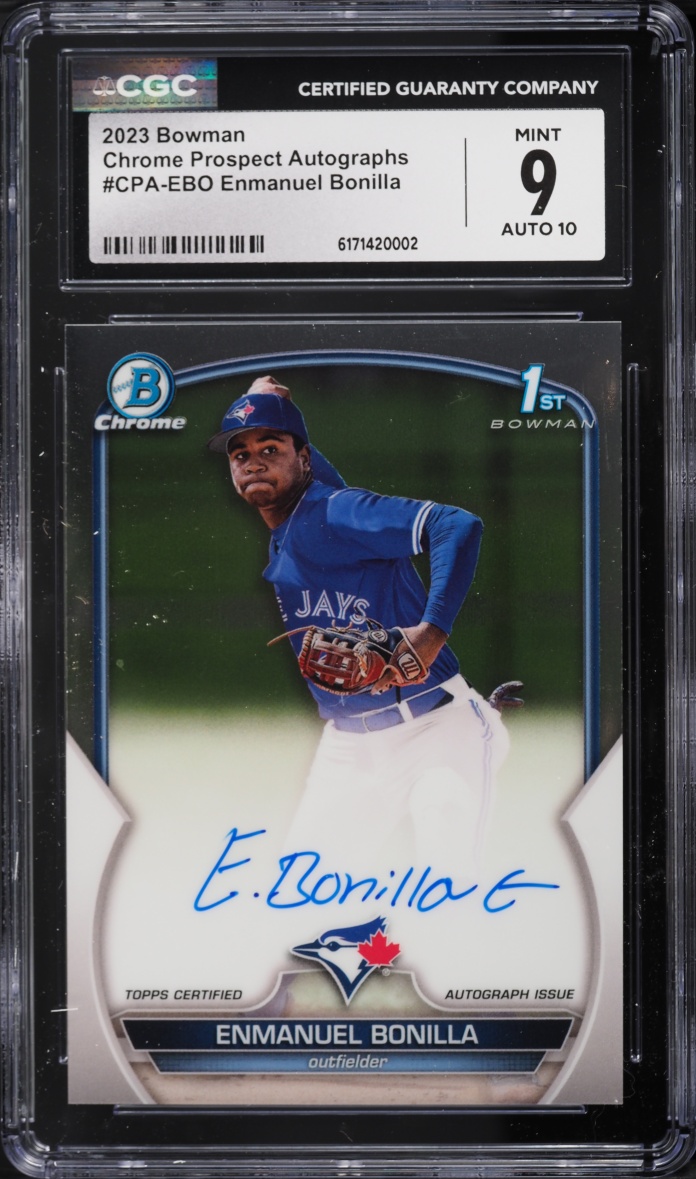 2023 Bowman Chrome Enmanuel Bonilla PROSPECT AUTO #CPA-EBO CGC 9 MINT