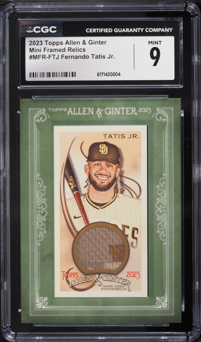 2023 Topps Allen & Ginter Mini Framed Relics Fernando Tatis Jr. PATCH #MFR-FTJ CGC 9 MINT