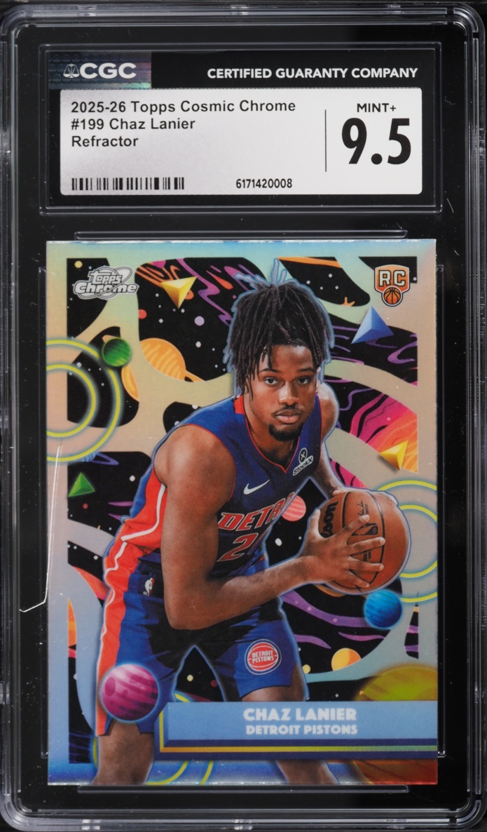 2025 Topps Chrome Cosmic Refractor Chaz Lanier ROOKIE #199 CGC 9.5 MINT+