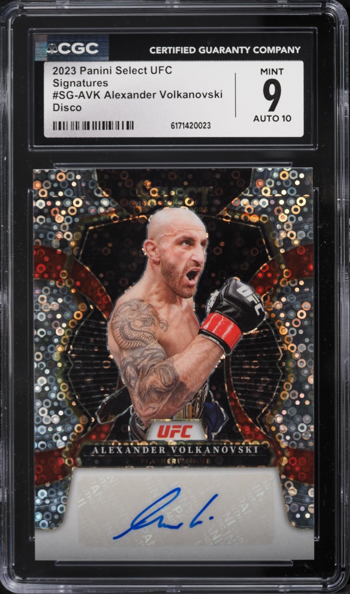 2023 Select UFC Signatures Disco Alexander Volkanovski AUTO #SG-AVK CGC 9 MINT