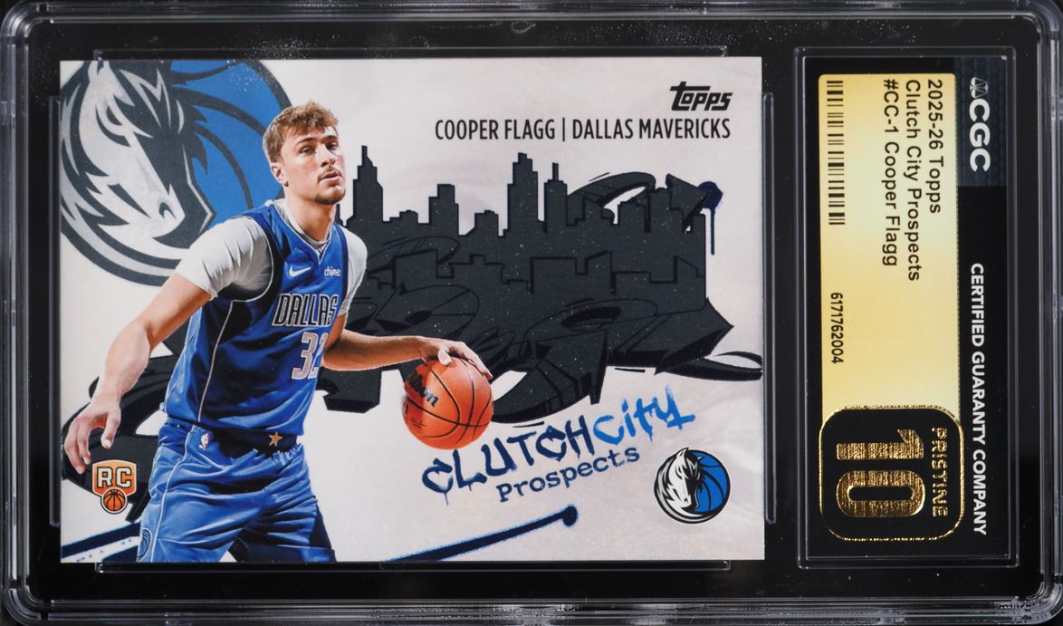 2025 Topps Clutch City Prospects Cooper Flagg ROOKIE #CC-1 CGC 10 PRISTINE