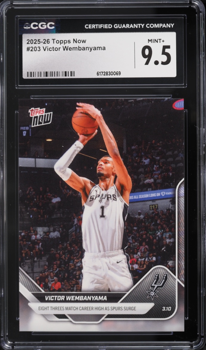 2025 Topps Now Victor Wembanyama #203 CGC 9.5 MINT+