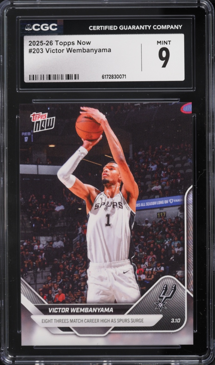 2025 Topps Now Victor Wembanyama #203 CGC 9 MINT