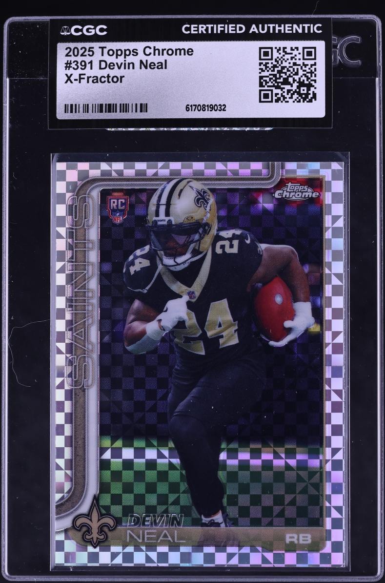 2025 Topps Chrome Xfractor Devin Neal ROOKIE #391 CGC AUTH