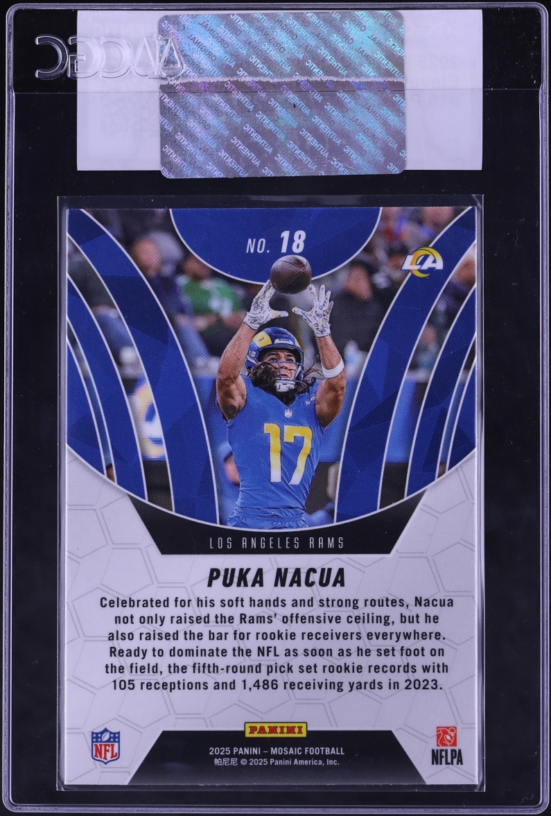 2025 Panini Mosaic Elevate Puka Nacua #18 CGC AUTH