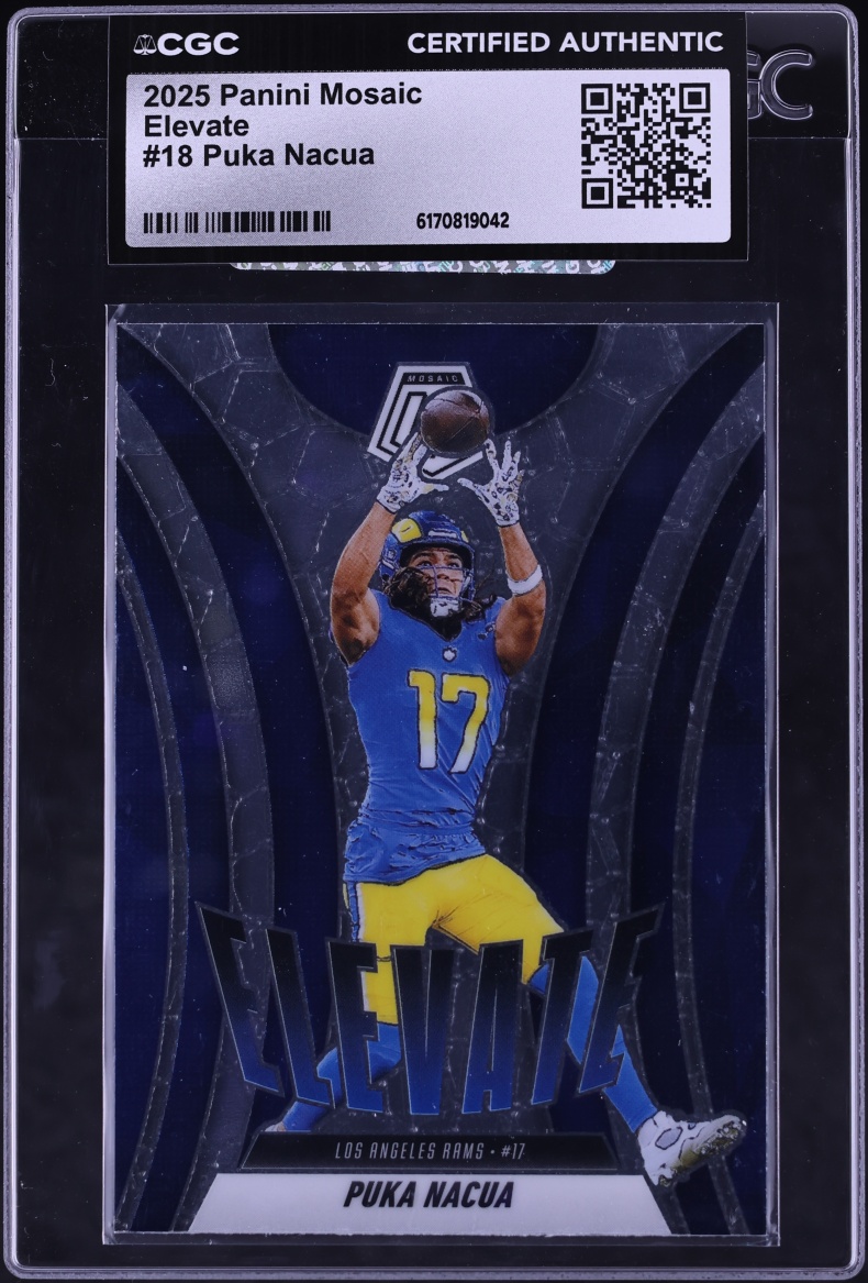 2025 Panini Mosaic Elevate Puka Nacua #18 CGC AUTH