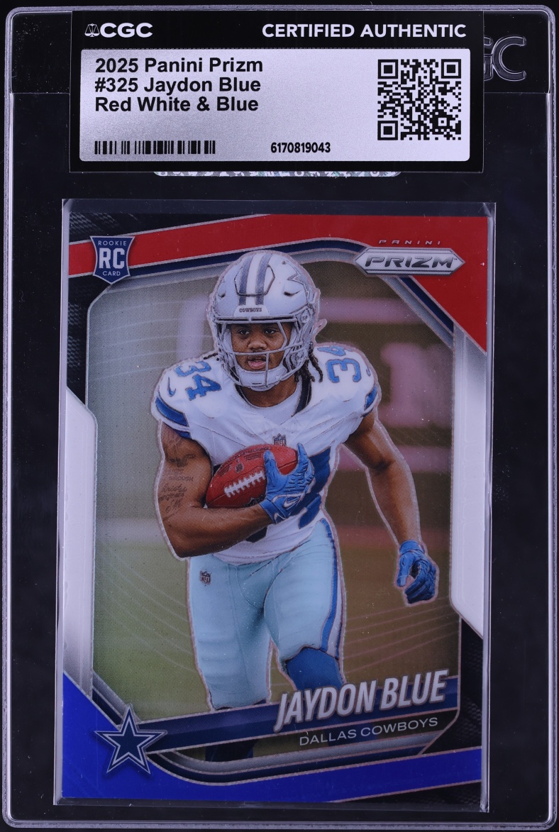 2025 Panini Prizm Red White & Blue Jaydon Blue ROOKIE #325 CGC AUTH