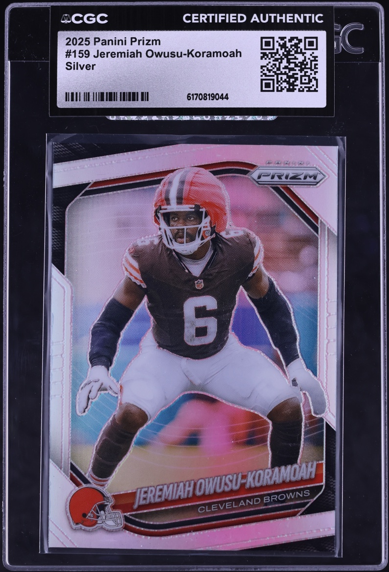 2025 Panini Prizm Silver Jeremiah Owusu-Koramoah #159 CGC AUTH