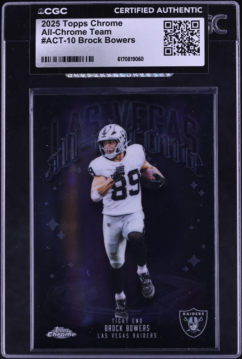 2025 Topps Chrome All-Chrome Team Brock Bowers #ACT-10 CGC AUTH
