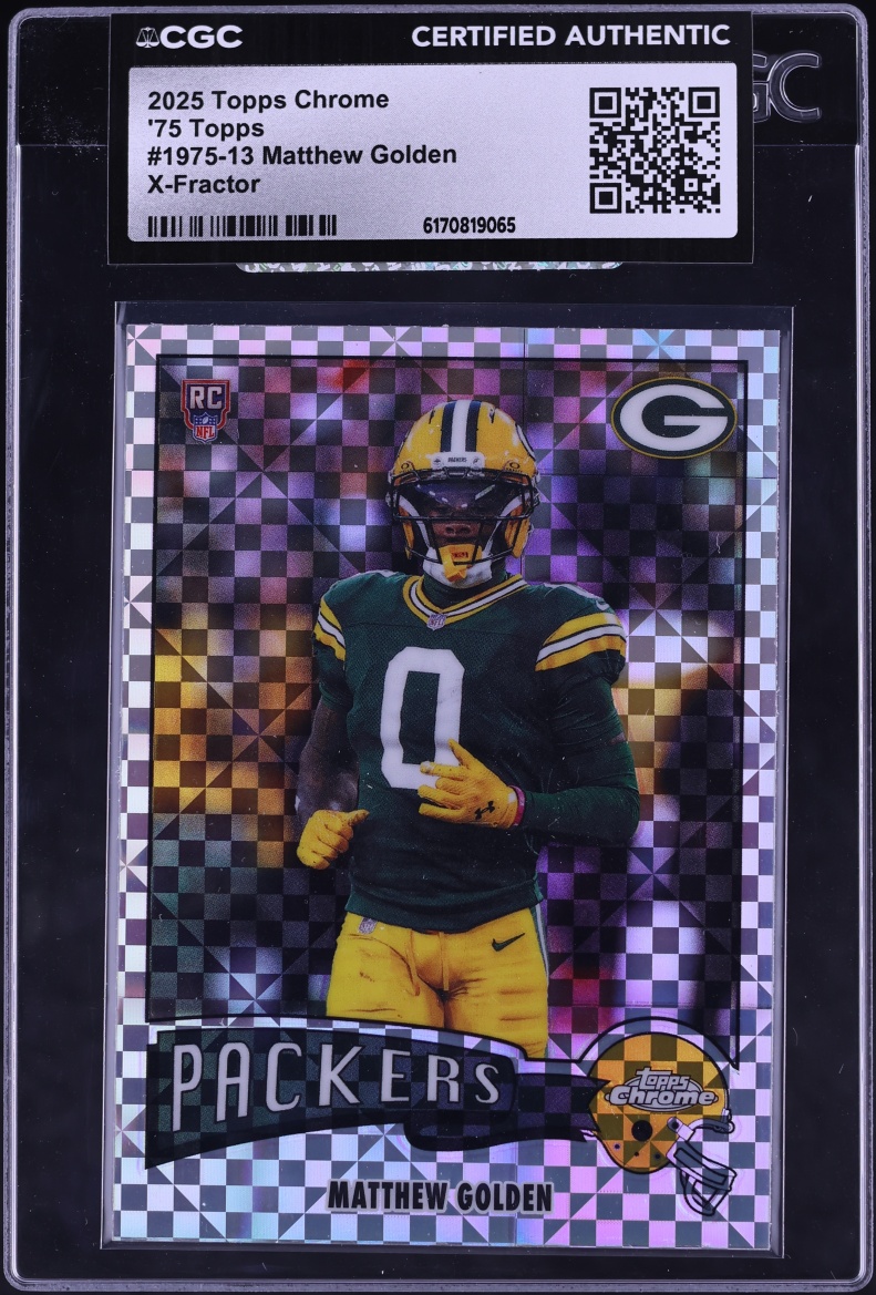 2025 Topps Chrome '75 Xfractor Matthew Golden ROOKIE #1975-13 CGC AUTH