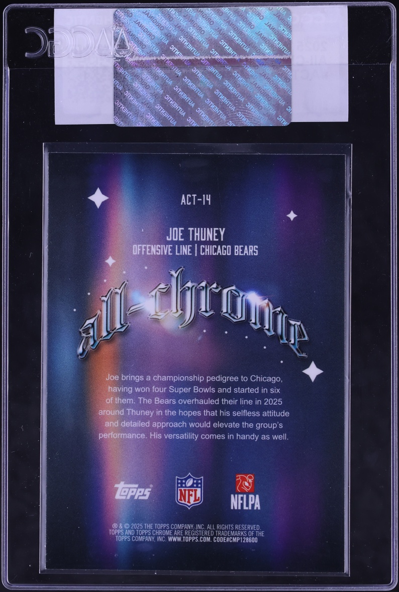 2025 Topps Chrome All-Chrome Team Joe Thuney #ACT-14 CGC AUTH