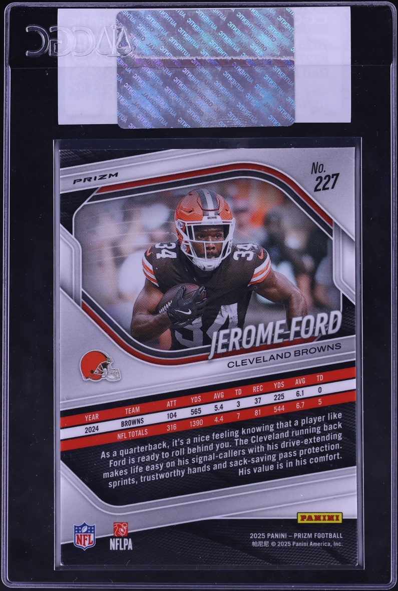 2025 Panini Prizm Red Flash Jerome Ford #227 CGC AUTH