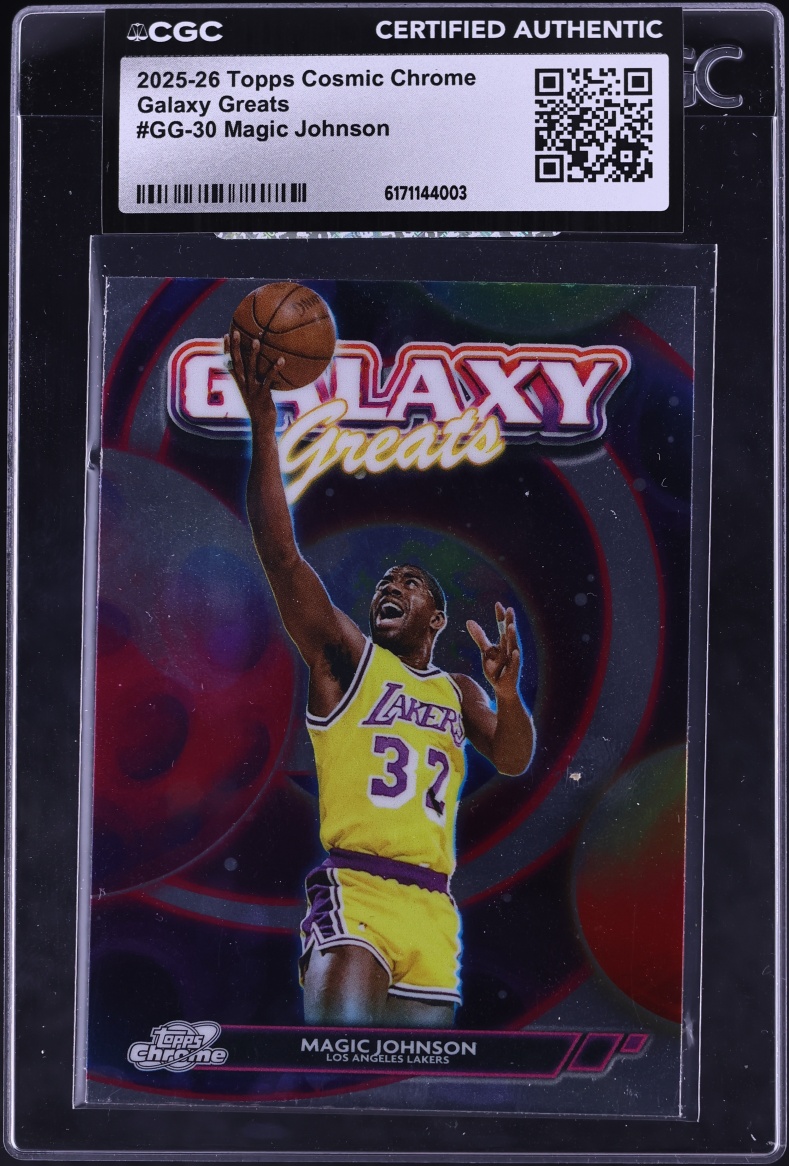 2025 Topps Chrome Cosmic Galaxy Greats Magic Johnson #GG-30 CGC AUTH
