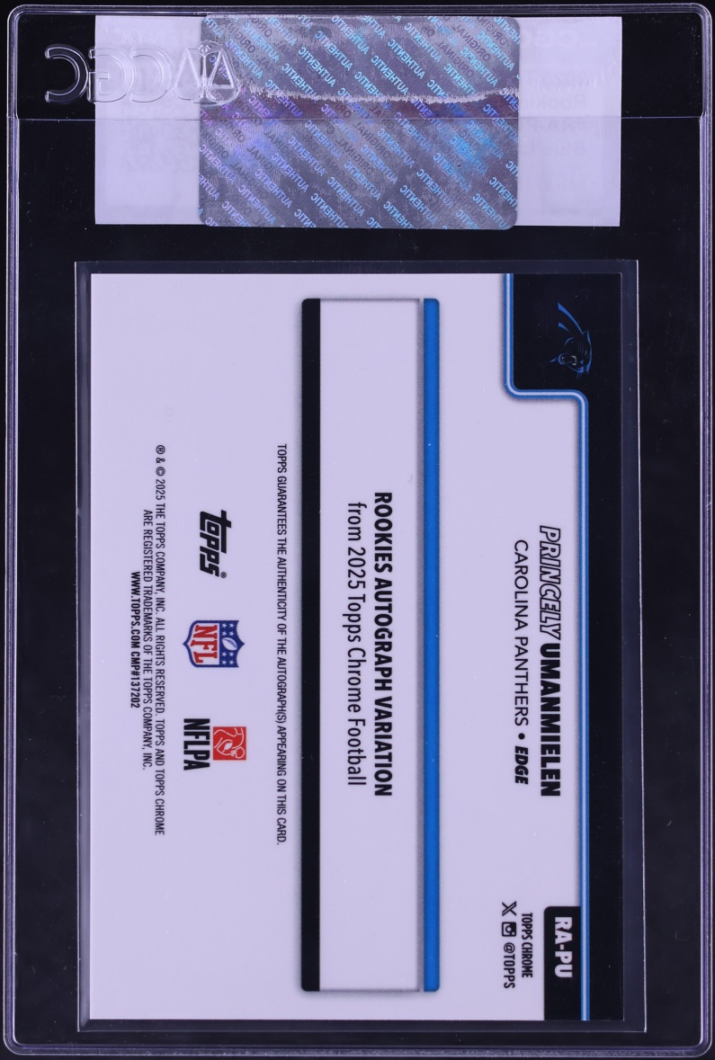 2025 Topps Chrome Blue Lava Refractor Princely Umanmielen ROOKIE AUTO /150 #RA-PU CGC AUTH