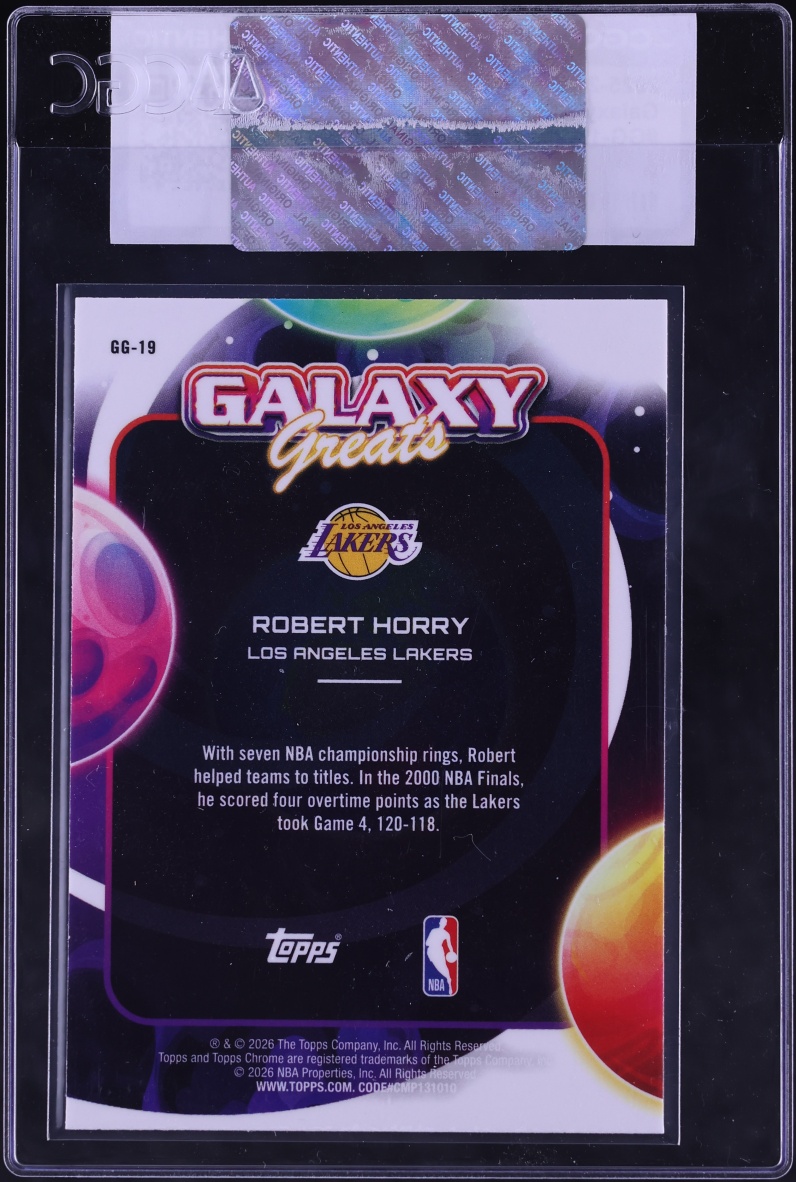 2025 Topps Chrome Cosmic Galaxy Greats Robert Horry #GG-19 CGC AUTH