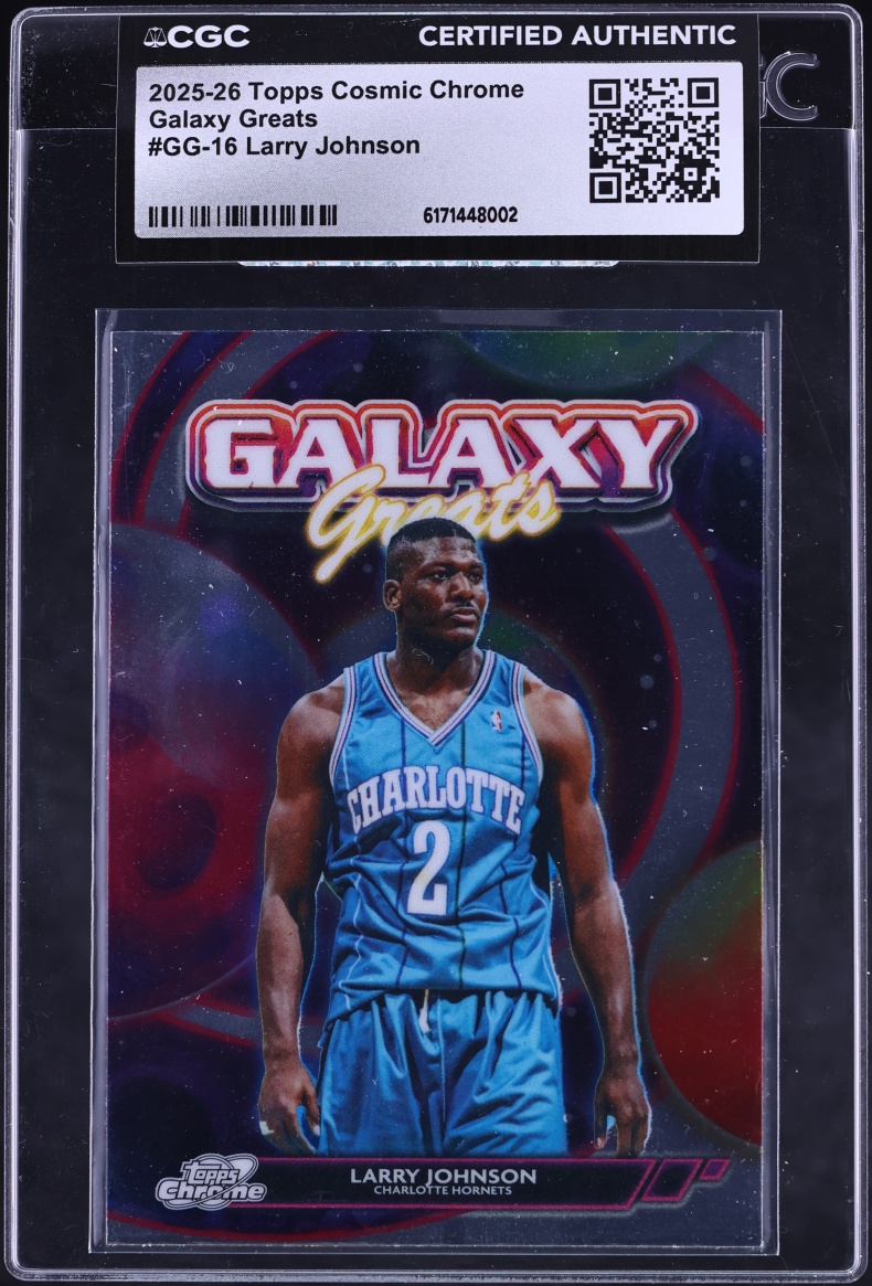 2025 Topps Chrome Cosmic Galaxy Greats Larry Johnson #GG-16 CGC AUTH