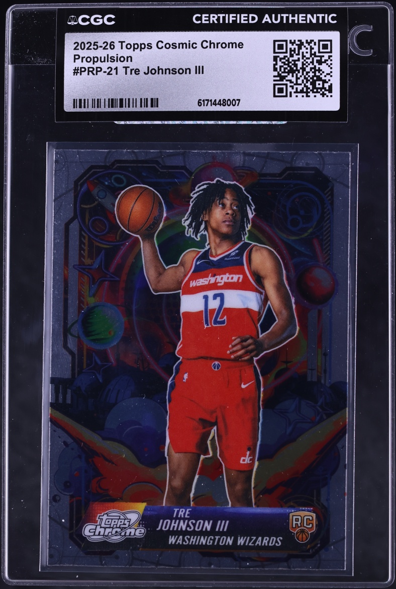 2025 Topps Chrome Cosmic Propulsion Tre Johnson III ROOKIE #PRP-21 CGC AUTH