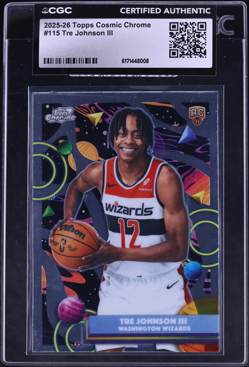 2025 Topps Chrome Cosmic Tre Johnson III ROOKIE #115 CGC AUTH