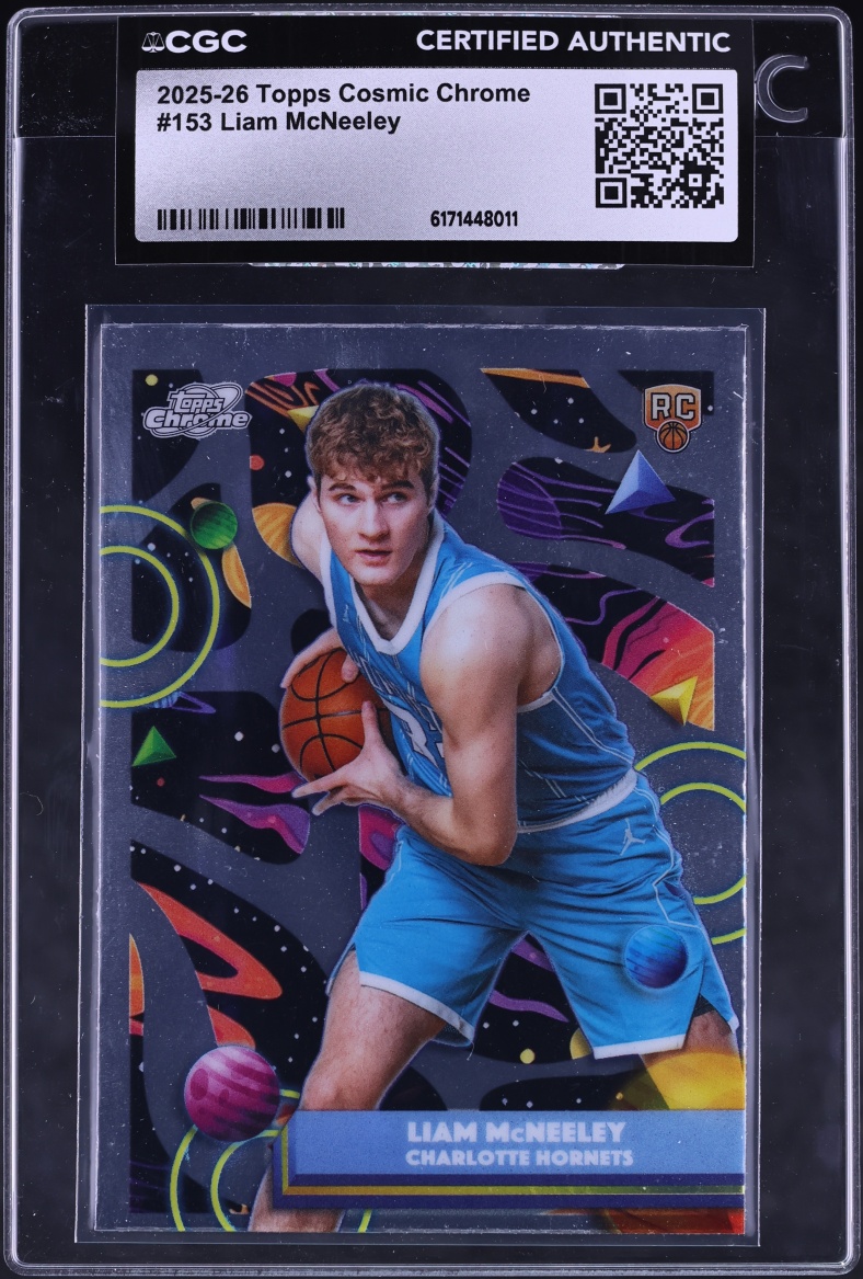 2025 Topps Chrome Cosmic Liam McNeeley ROOKIE #153 CGC AUTH