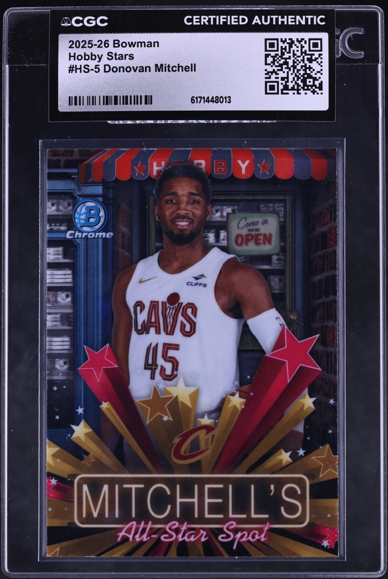 2025 Bowman Hobby Stars Donovan Mitchell #HS-5 CGC AUTH
