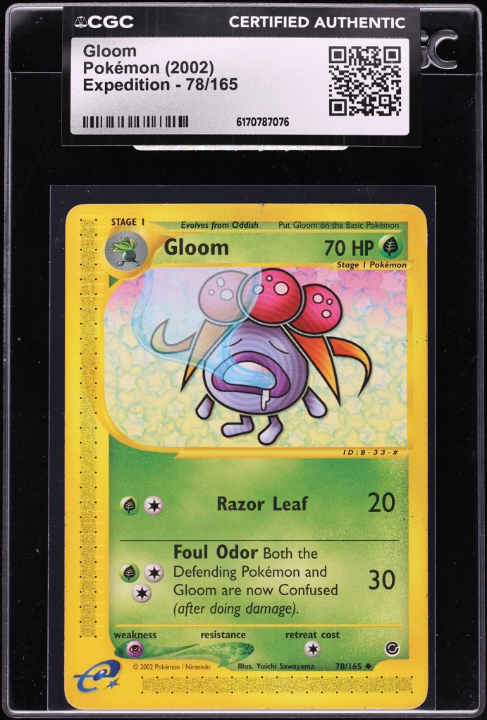 2002 Pokemon E-Card Expedition Gloom #78 CGC AUTH