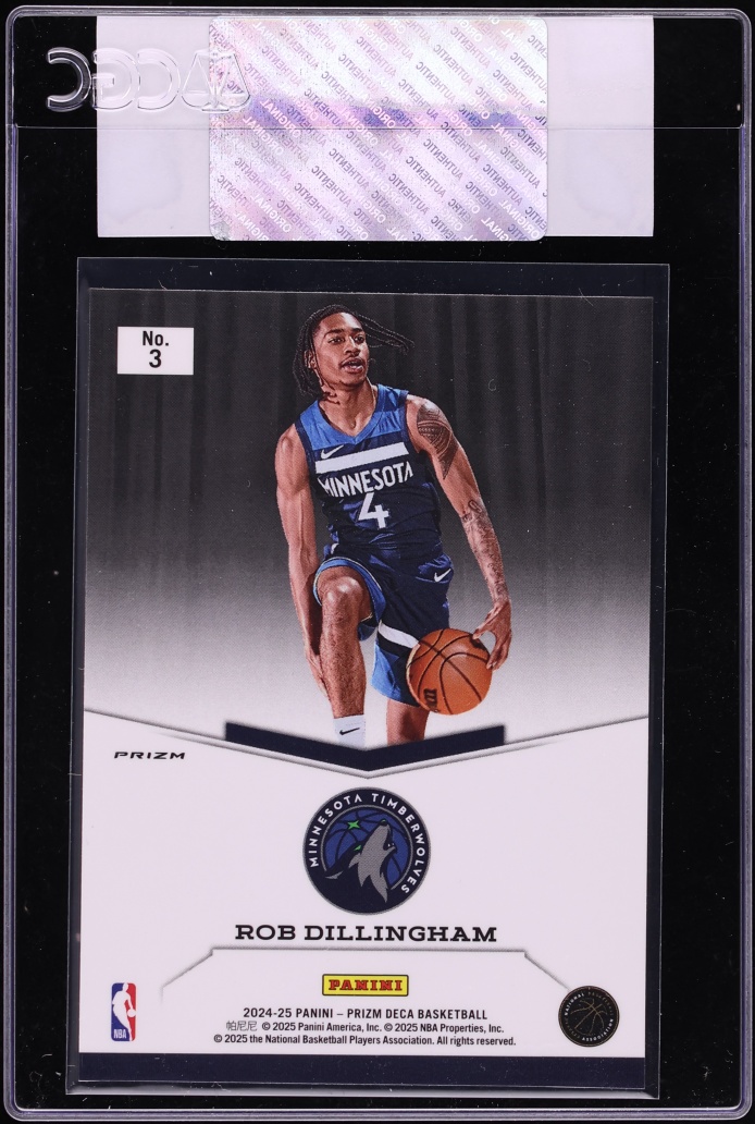 2024 Panini Prizm Deca Explosion Silver Rob Dillingham ROOKIE #3 CGC AUTH