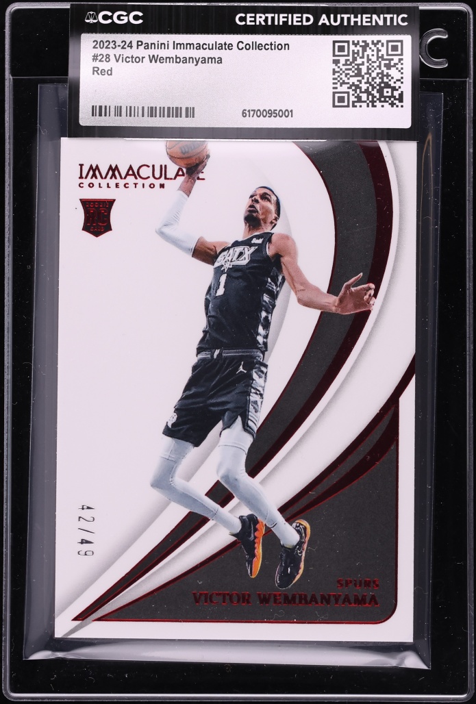 2023 Immaculate Collection Red Victor Wembanyama ROOKIE /49 #28 CGC AUTH
