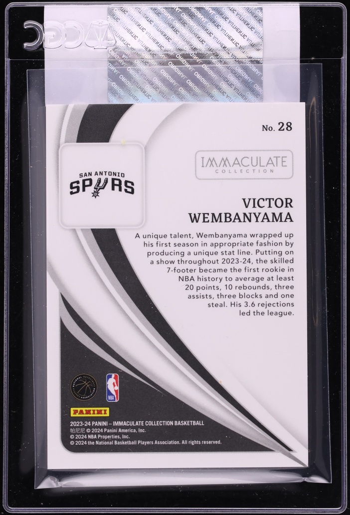 2023 Immaculate Collection Red Victor Wembanyama ROOKIE /49 #28 CGC AUTH