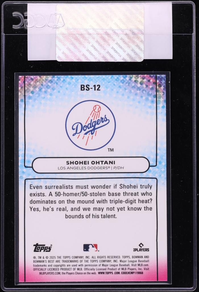 2025 Bowman's Best Showpieces Shohei Ohtani #BS-12 CGC AUTH