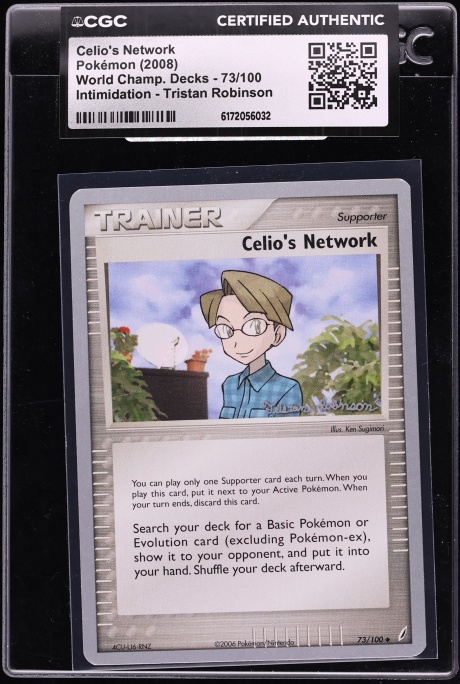2008 Pokemon World Championships Intimidation Tristan Robinson Celio's Network #73 CGC AUTH