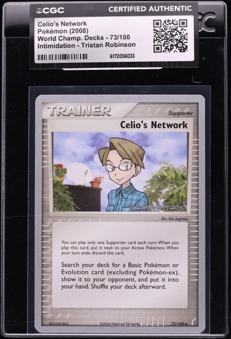 2008 Pokemon World Championships Intimidation Tristan Robinson Celio's Network #73 CGC AUTH