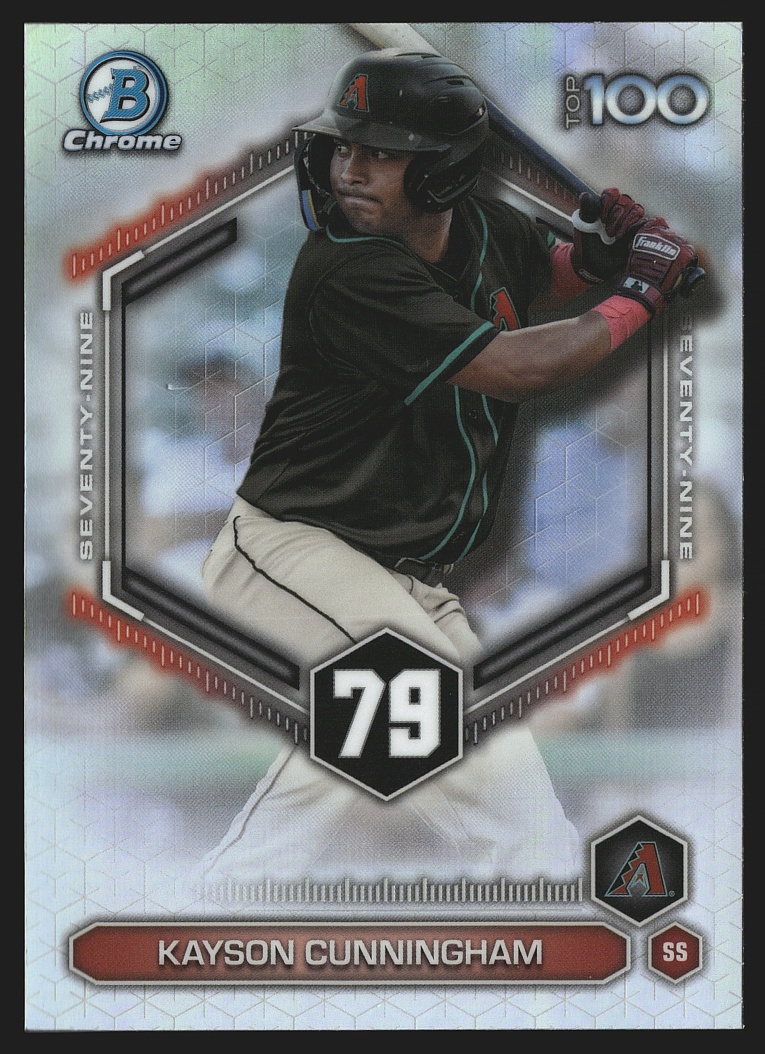 2026 Bowman Chrome Scouts Top 100 Kayson Cunningham PROSPECT #BTP-79