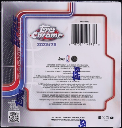 2025 Topps Chrome Basketball Sealed Mega Box, 7ct Packs