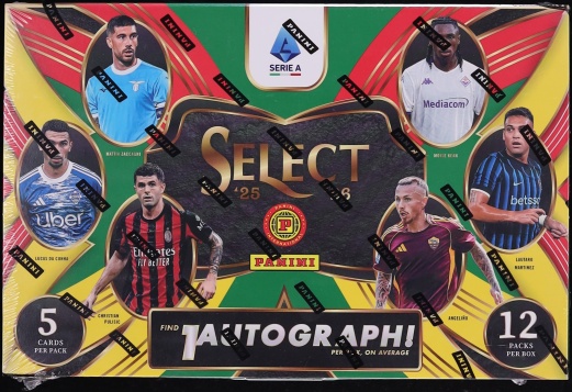2025 Panini Select Serie A Soccer Hobby Sealed International Box, 12ct Packs